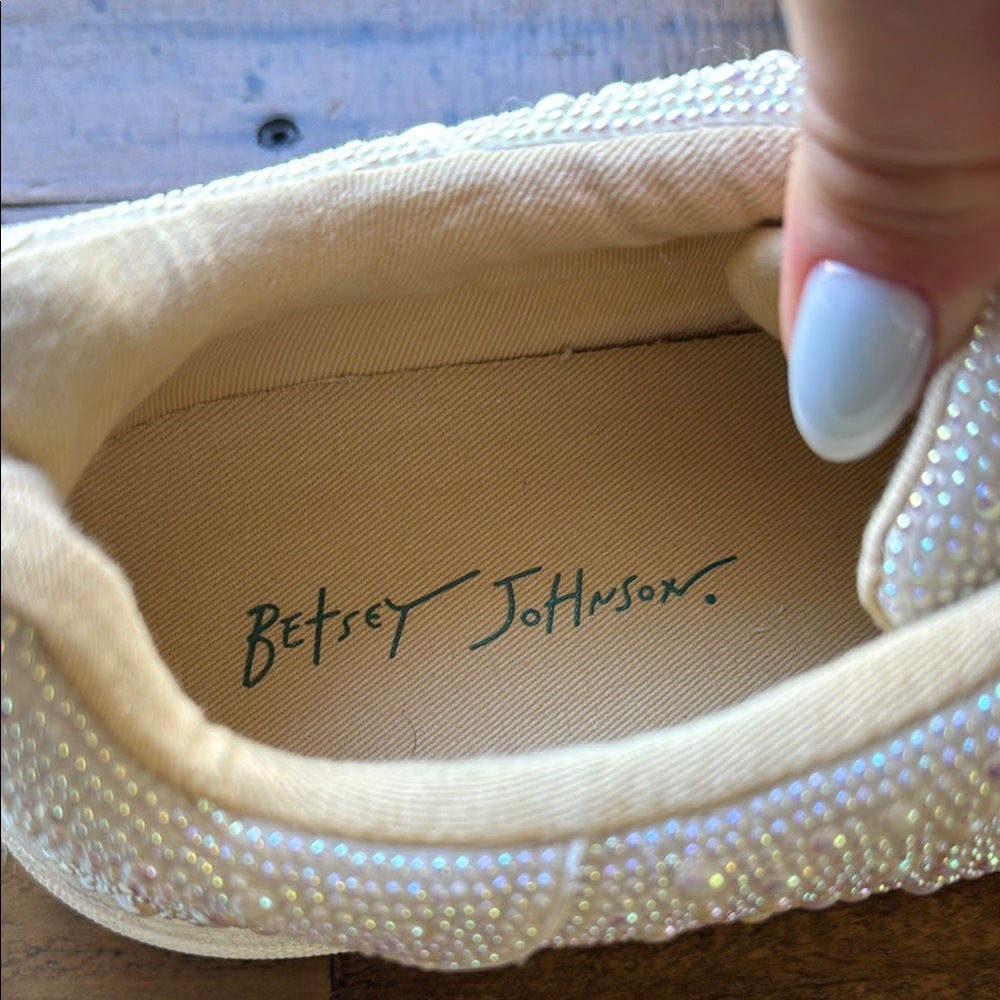 Betsey Johnson Sparkling White (Wedding) Sneakers - Picture 2 of 5